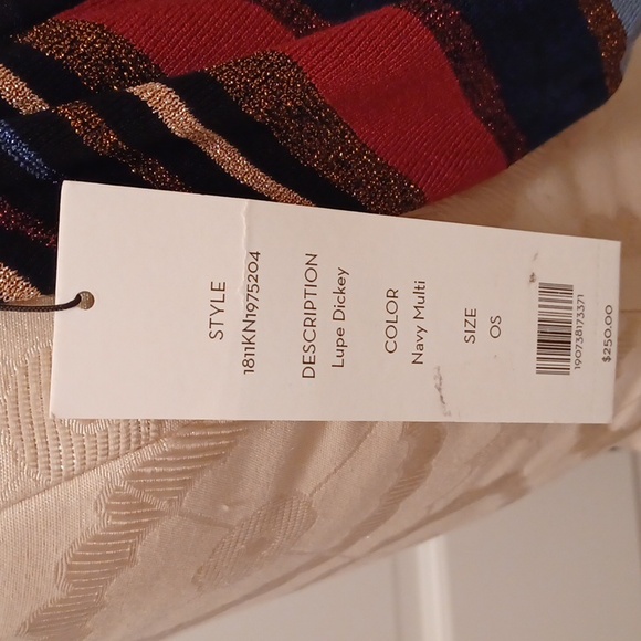 Veronica Beard Lupe Metallic Stripe Dickey. - Picture 4 of 6